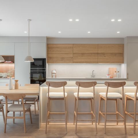 Cocina abierta con alma natural