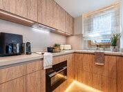 Cocina compacta de madera para apartamento