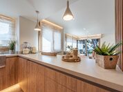 Cocina compacta de madera para apartamento