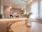Cocina compacta de madera para apartamento